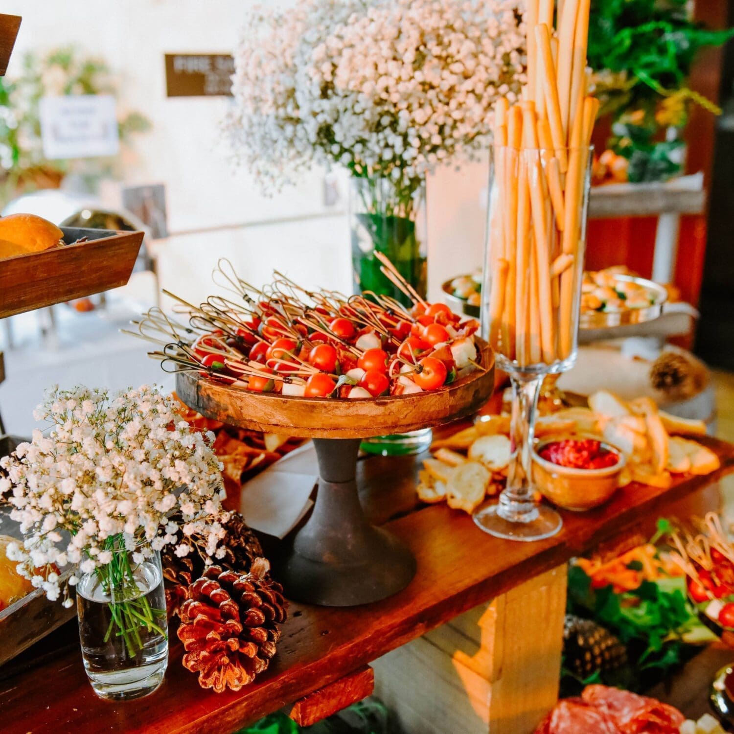 Grazing table set up at private function