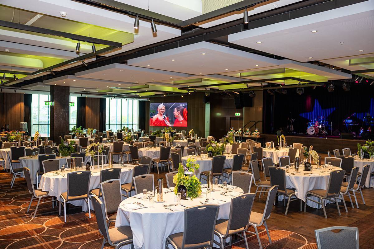 corporate showroom setup, melbourne cup