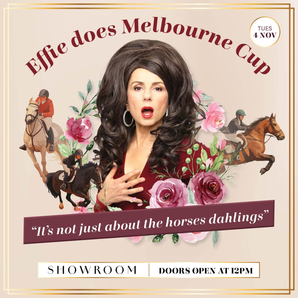 Effie does Melbourne Cup Tues 4 Nov Showroom function