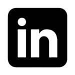 linkedin icon in black