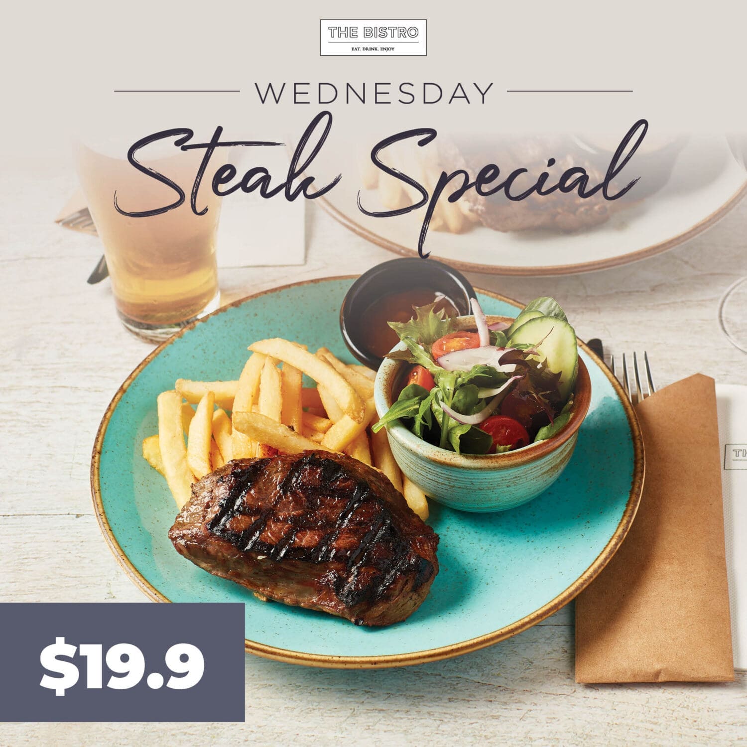 Wednesday Steak Special $19.90 Members
